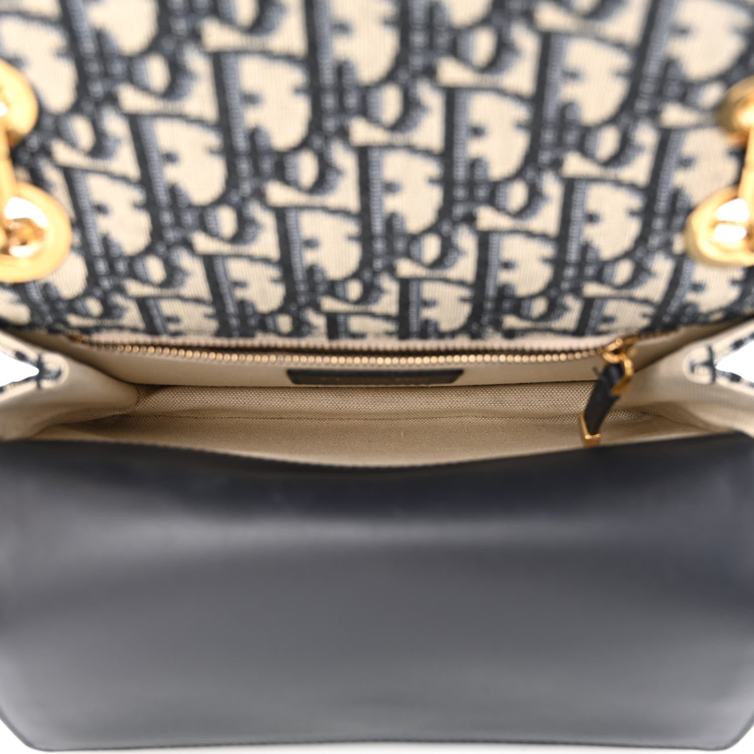 Christian Dior Oblique CD Lock Chain Flap Blue 1302105 – FASHIONPHILE