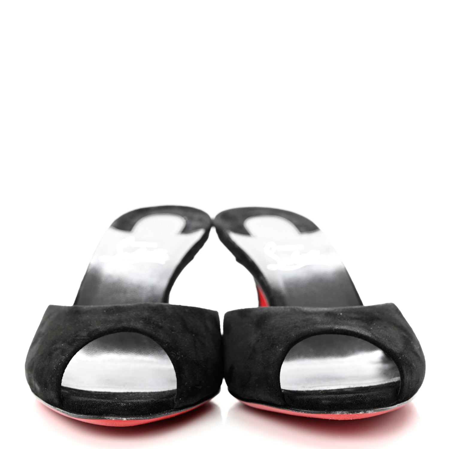 Christian Louboutin Suede Me Dolly 55 Sandals 38.5 Black 2 of 7
