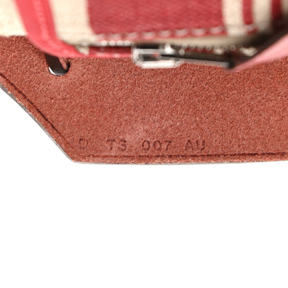 Hermes Vache Hunter Toile H Vibration Herbag Zip 31 PM Bordeaux Ficelle Rouge Piment 8 of 10