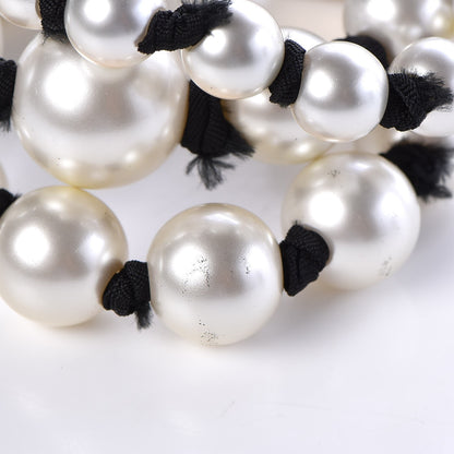 Chanel Pearl Ribbon Multi Strand Bracelet Gold 5 of 7