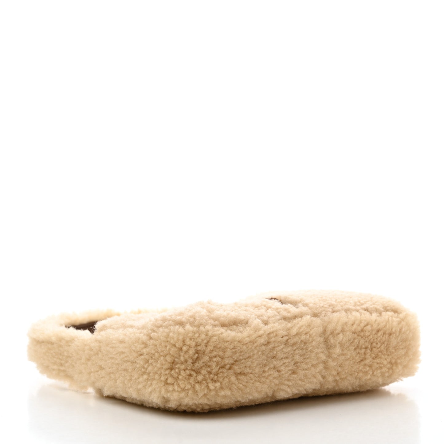 Shearling Le 5 A 7 Mini Hobo Natural Beige