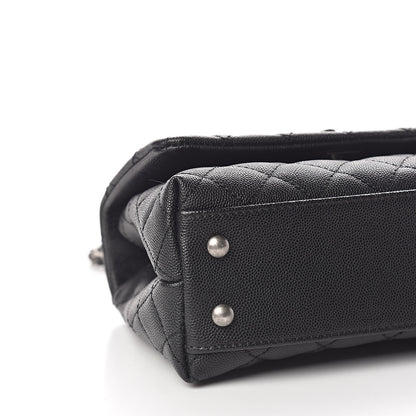 Chanel Caviar Lizard Quilted Mini Coco Handle Flap Black 9 of 11