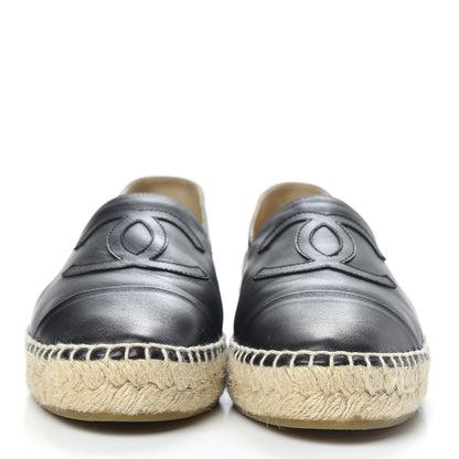 Chanel Lambskin CC Espadrilles 39 Black 2 of 11