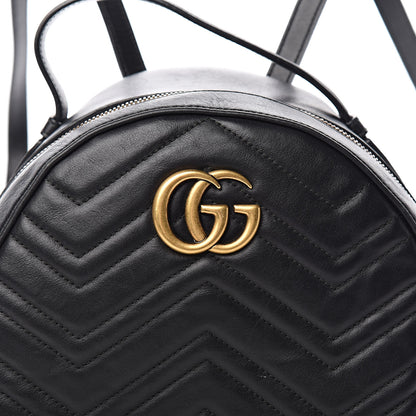 Gucci Calfskin Matelasse GG Marmont Backpack Black 11 of 11