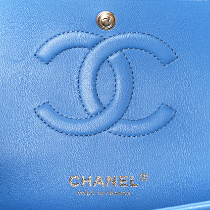 Chanel Caviar Quilted Medium Double Flap Blue 6 of 11