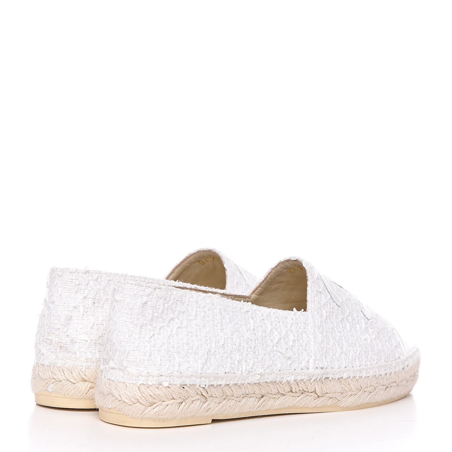 Tweed Patent CC Espadrilles 42 White