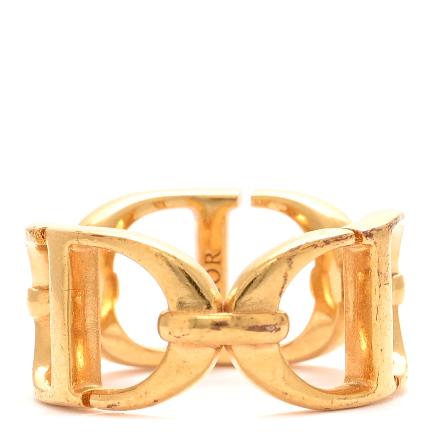 Christian Dior Metal CD Ring L 52 6 Gold 3 of 6