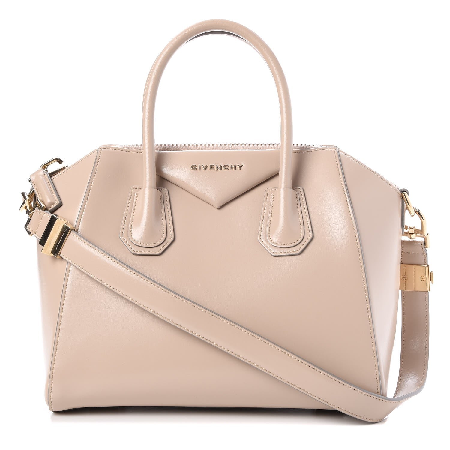 Givenchy Shiny Lord Calfskin Small Antigona Sand 1 of 8