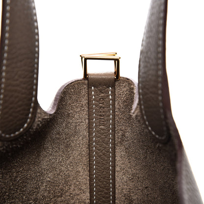 Hermes Taurillon Clemence Picotin Lock 18 PM Etoupe 13 of 14