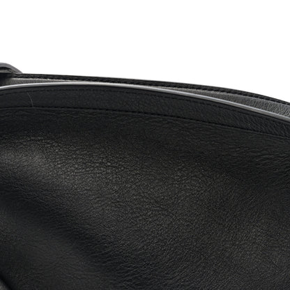 The Row Grained Calfskin Small Slouchy Banana Bag Black 7 of 9