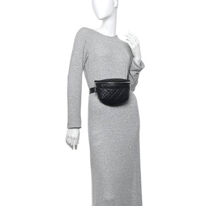 Chanel Grained Calfskin Quilted Waist Belt Bag Black 2 of 11