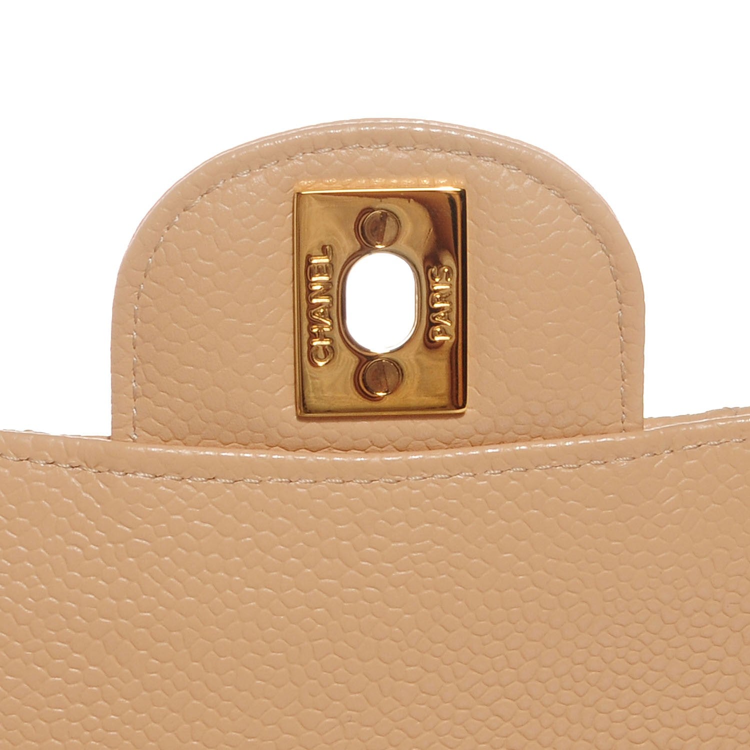 Chanel Caviar Quilted Medium Double Flap Beige Clair 6 of 9