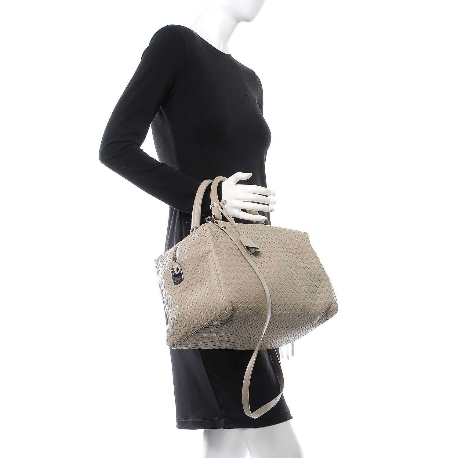 Bottega Veneta Nappa Intrecciato Satchel Mink 2 of 9