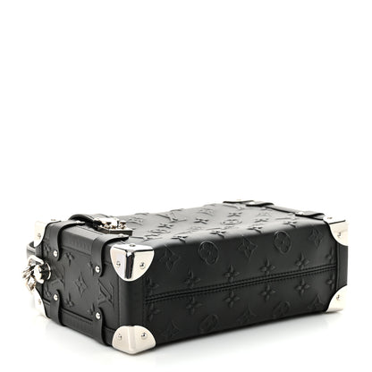 Louis Vuitton Calfskin Debossed Monogram Side Trunk Black 4 of 9