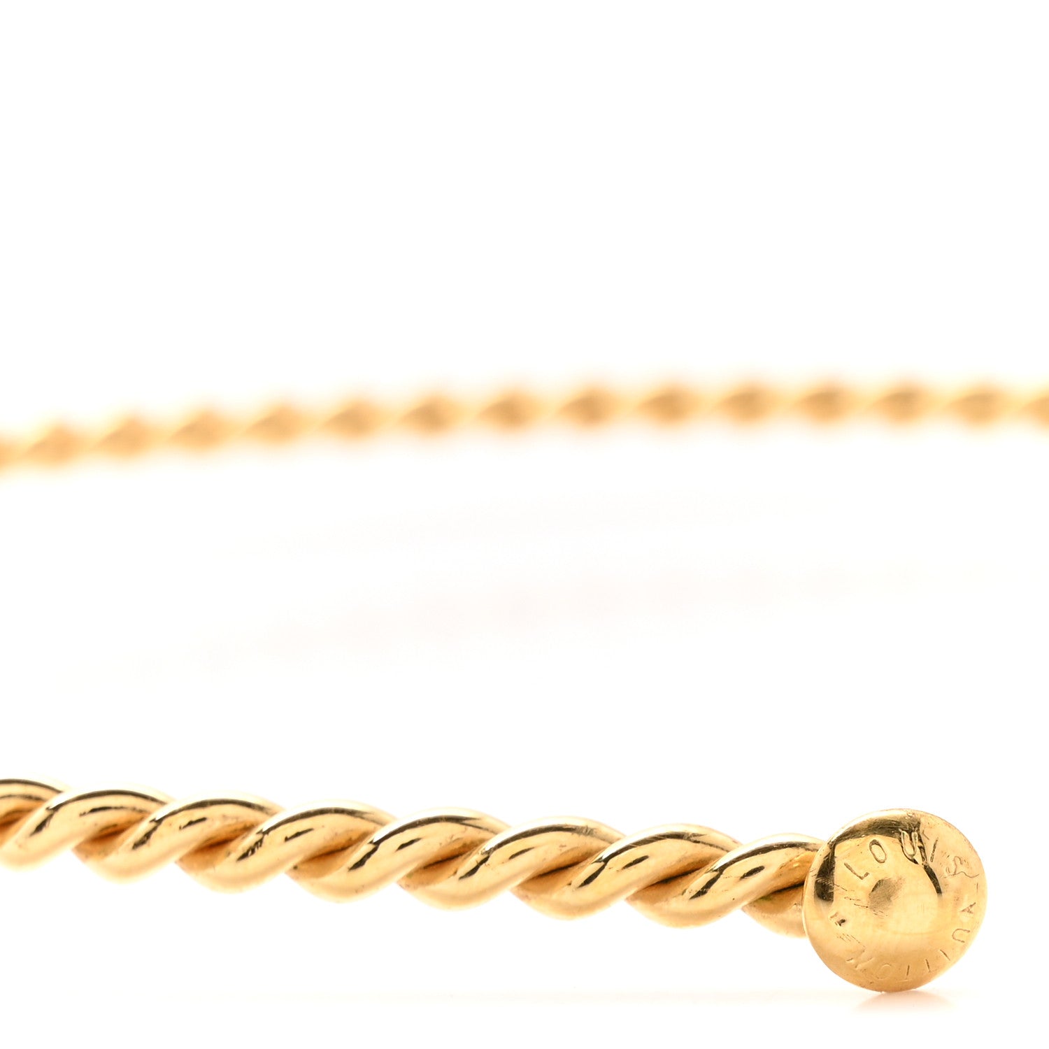Louis Vuitton Brass Enamel Monogram Sweet Headband Gold 5 of 6