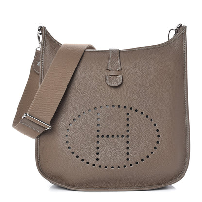 Hermes Taurillon Clemence Evelyne III GM Etoupe 1 of 11