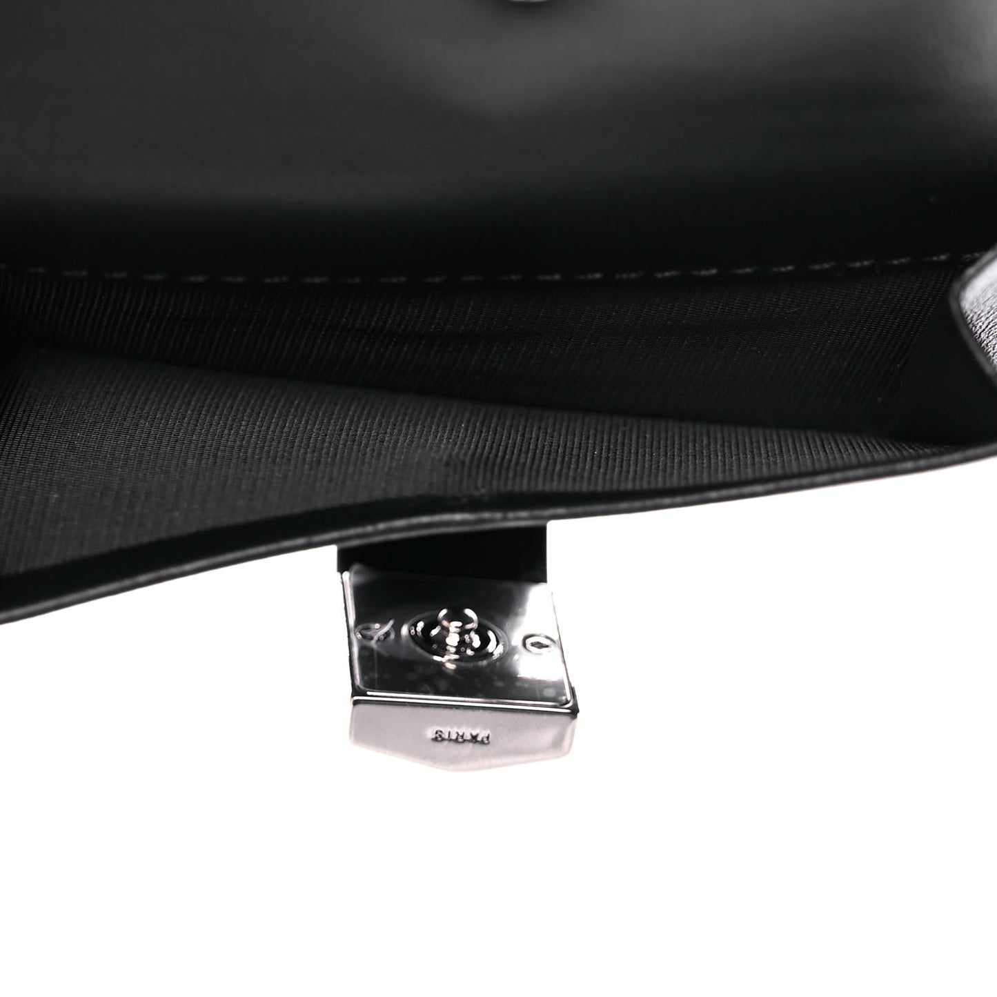 Lambskin Logo Embossed 4G High Frequency Card Case Black
