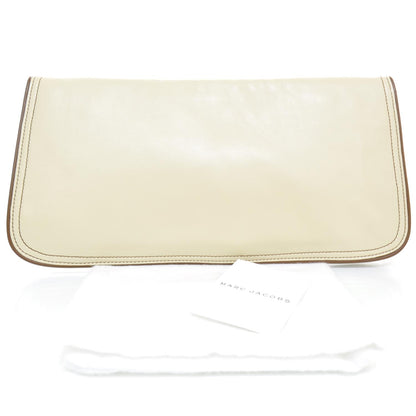 Marc Jacobs Leather Jeweled Shell Palm Beach Bonita Clutch Ivory 2 of 7