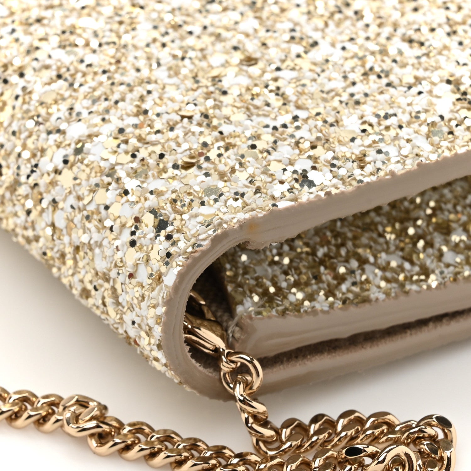 Jimmy Choo Glitter Erica Clutch Moon Sand 10 of 12