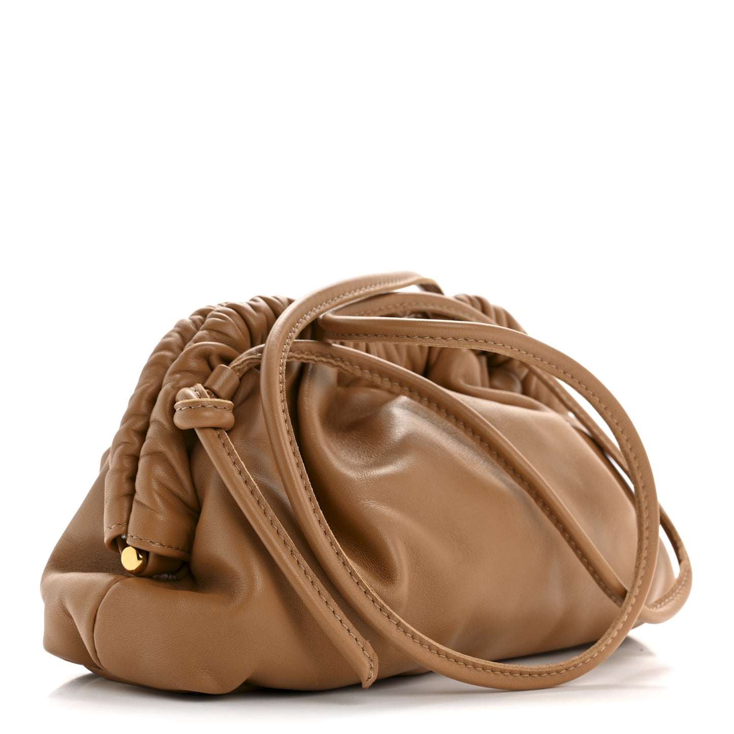 Lambskin Cloud Mini Clutch Caramel