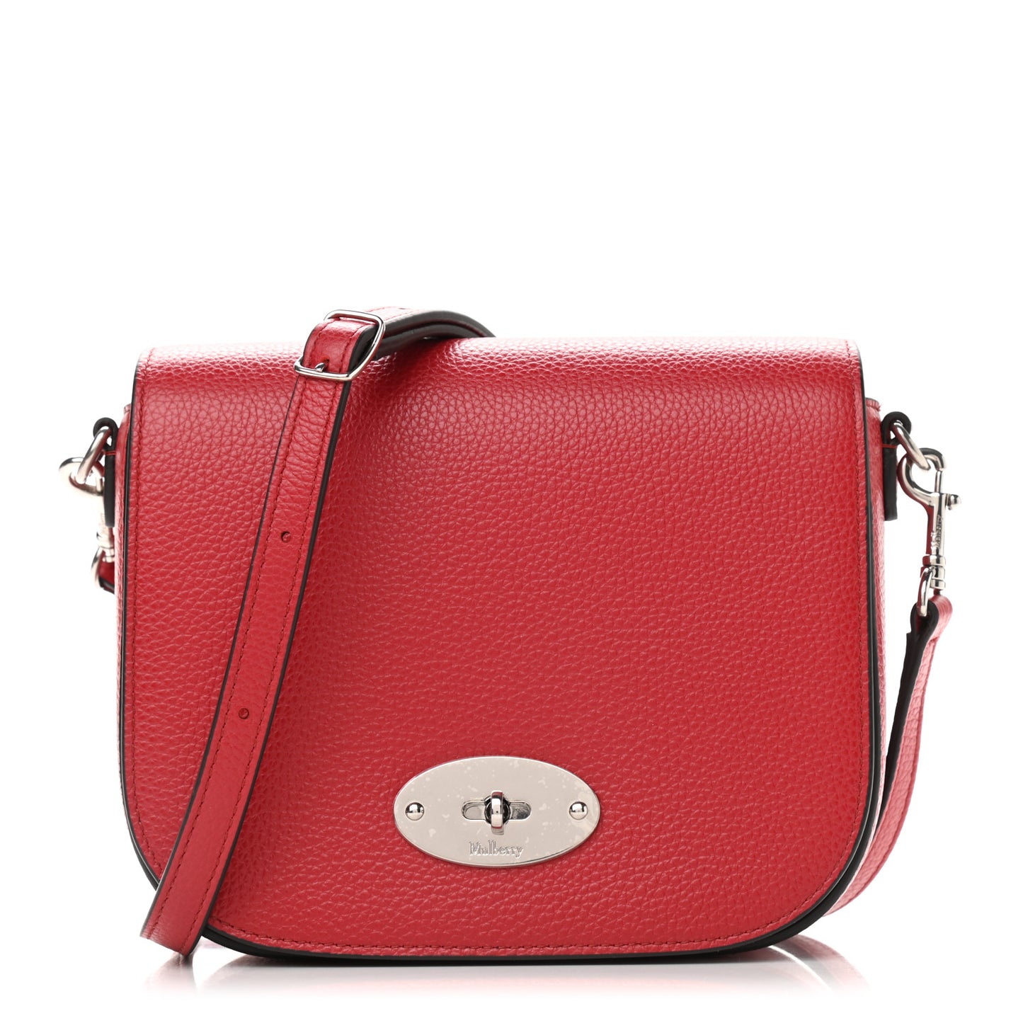 Classic Grained Calfskin Small Darley Satchel Scarlet