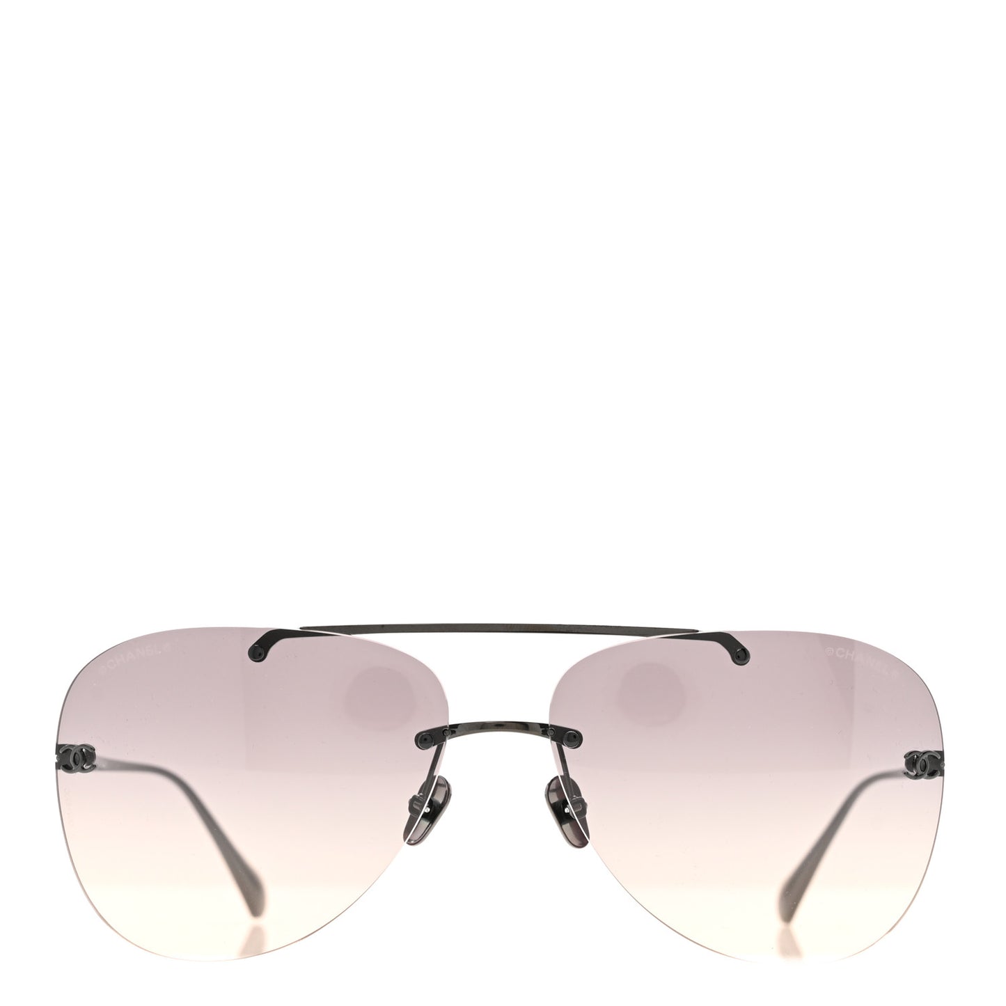 Titanium CC Pilot Aviator Sunglasses 4285-T Dark Grey