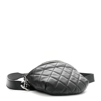 Chanel Grained Calfskin Quilted Waist Belt Bag Black 4 of 10
