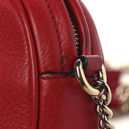 Gucci Pebbled Calfskin Mini Soho Chain Bag Tabasco Red 11 of 12