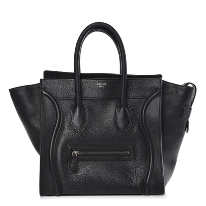 Celine Drummed Calfskin Mini Luggage Black 1 of 6