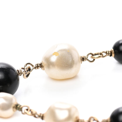 Chanel Enamel Pearl Beaded CC Bracelet Gold 4 of 9