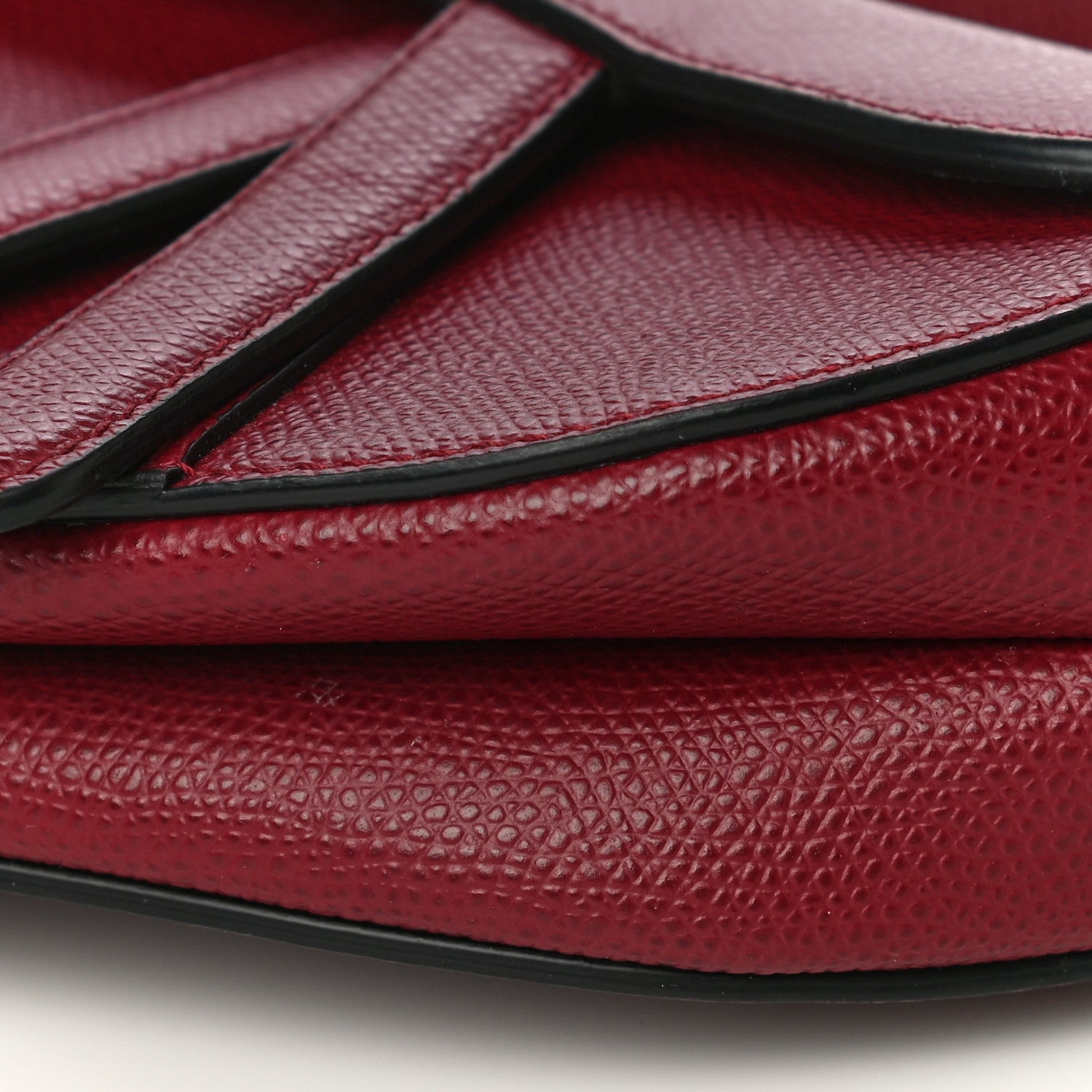 Christian Dior Grained Calfskin Mini Saddle Bag Red 8 of 8