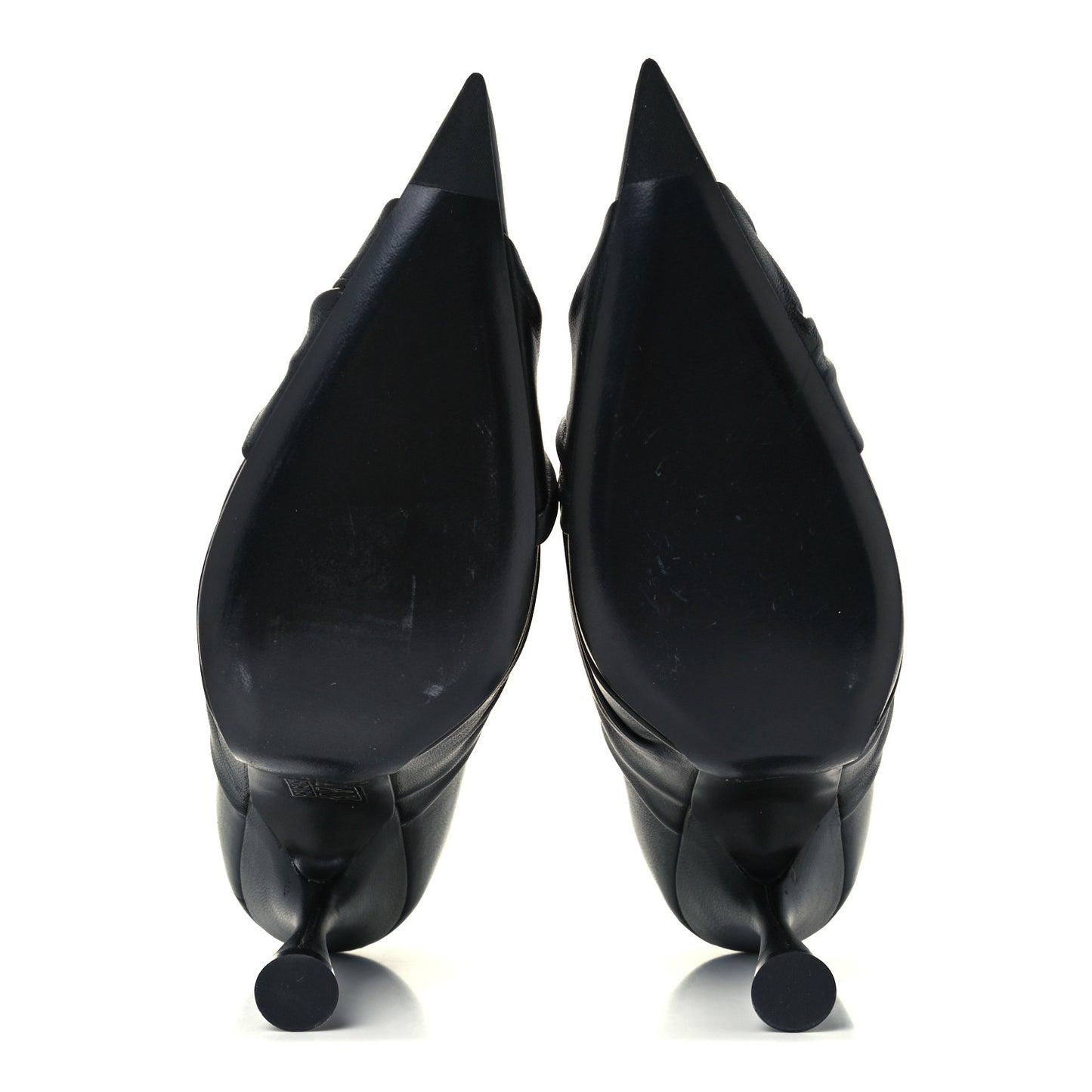 Smooth Nappa Drapy 110mm Pumps 36 Black
