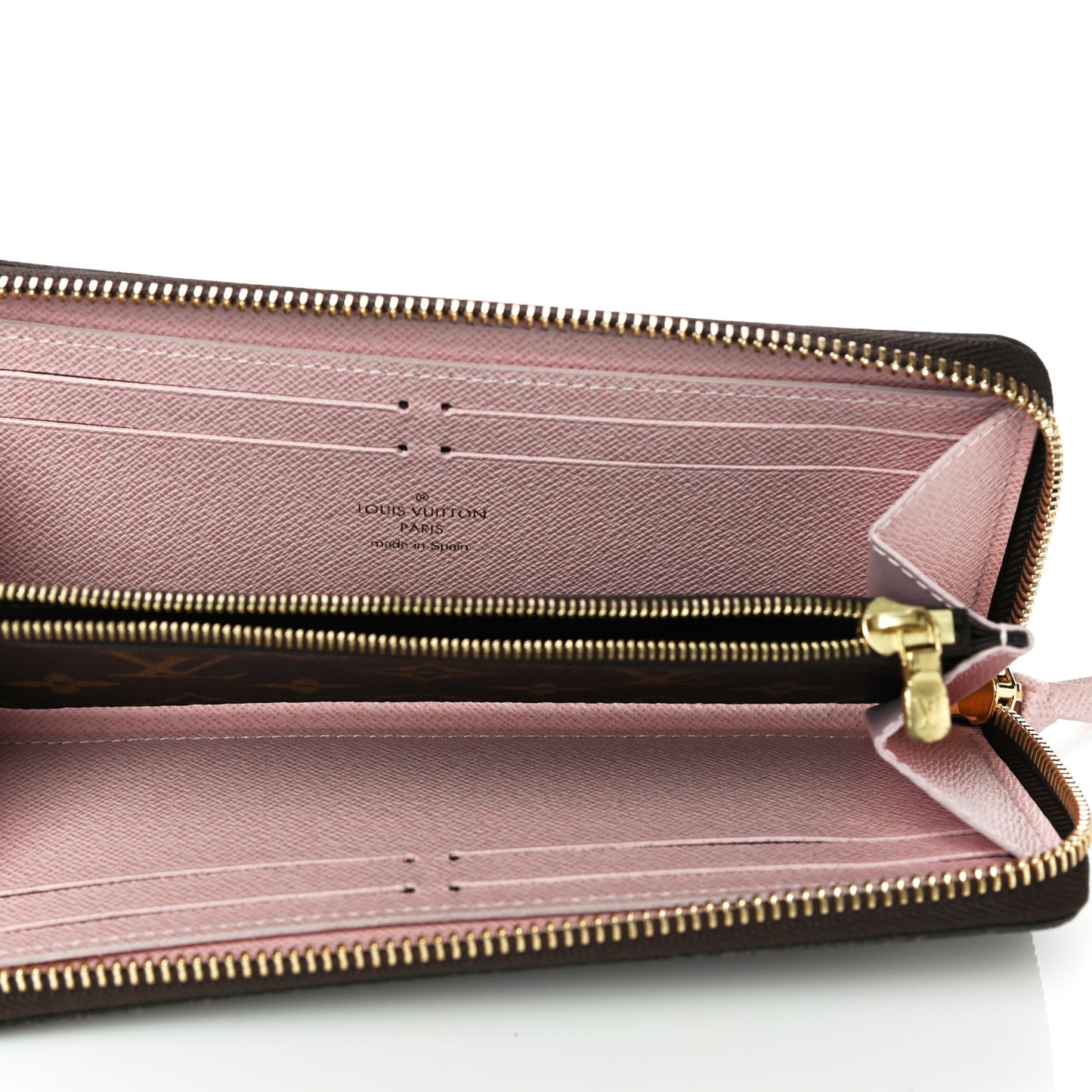 Monogram Clemence Wallet Rose Ballerine