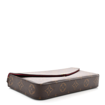 Louis Vuitton Monogram Pochette Felicie Chain Wallet Fuchsia 5 of 12