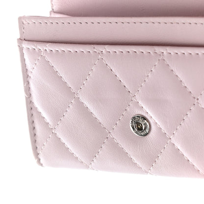 Chanel Lambskin Quilted Flap Card Holder Pink 8 of 13