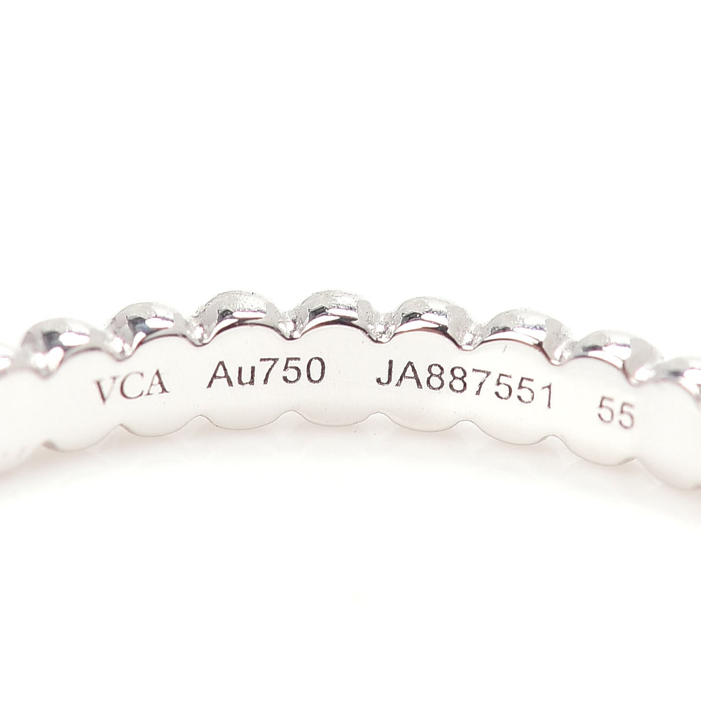 18K White Gold Small Perlee Ring 55 7.25