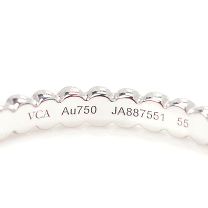 Van Cleef & Arpels 18K White Gold Small Perlee Ring 55 7.25 4 of 5