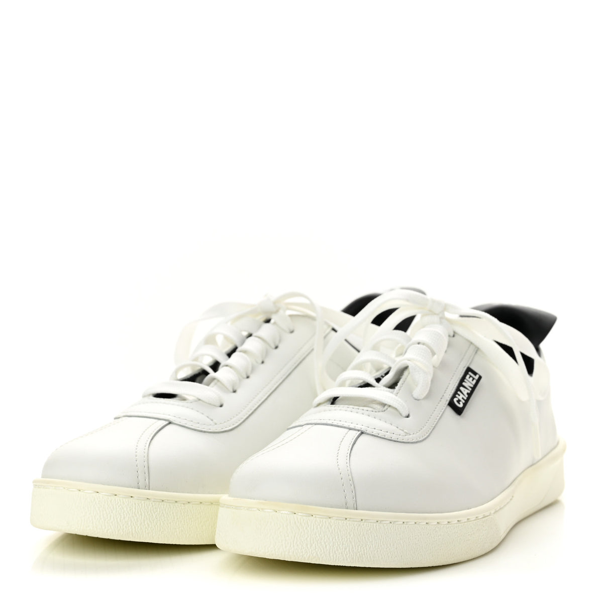 Chanel Calfskin Mens CC Sneakers 41 White 4 of 10