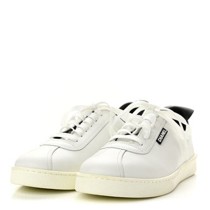 Chanel Calfskin Mens CC Sneakers 41 White 4 of 10