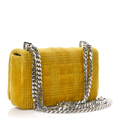 Burberry Velvet Quilted Mini Lola Bag Yellow 2 of 8
