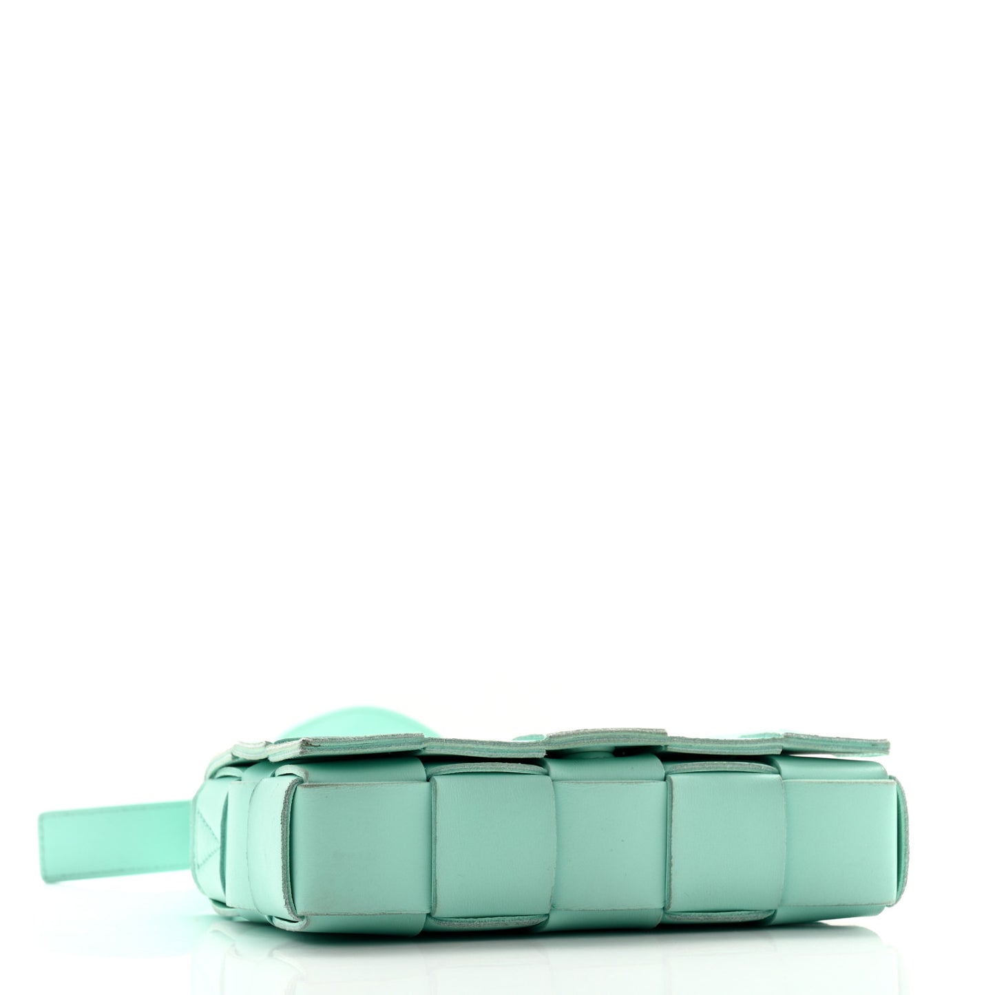 Lambskin Maxi Intrecciato Small Cassette Crossbody Bag Celadon