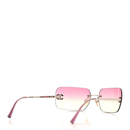 Chanel Metal Crystal CC Logo Sunglasses 4017-D Pink 4 of 7
