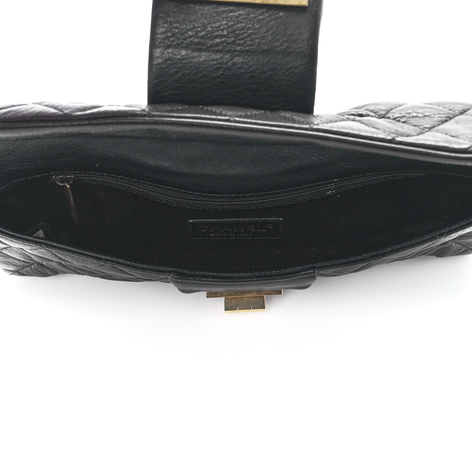 Chanel Sheepskin Mademoiselle Clutch Black 5 of 12