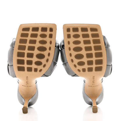 Bottega Veneta Laser Nappa Maxi Intrecciato Lido 90mm Mule Sandals 37 Oyster 6 of 7