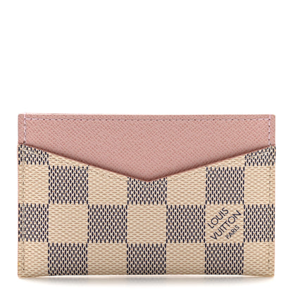 Louis Vuitton Damier Azur Daily Card Holder Rose Ballerine 1 of 6