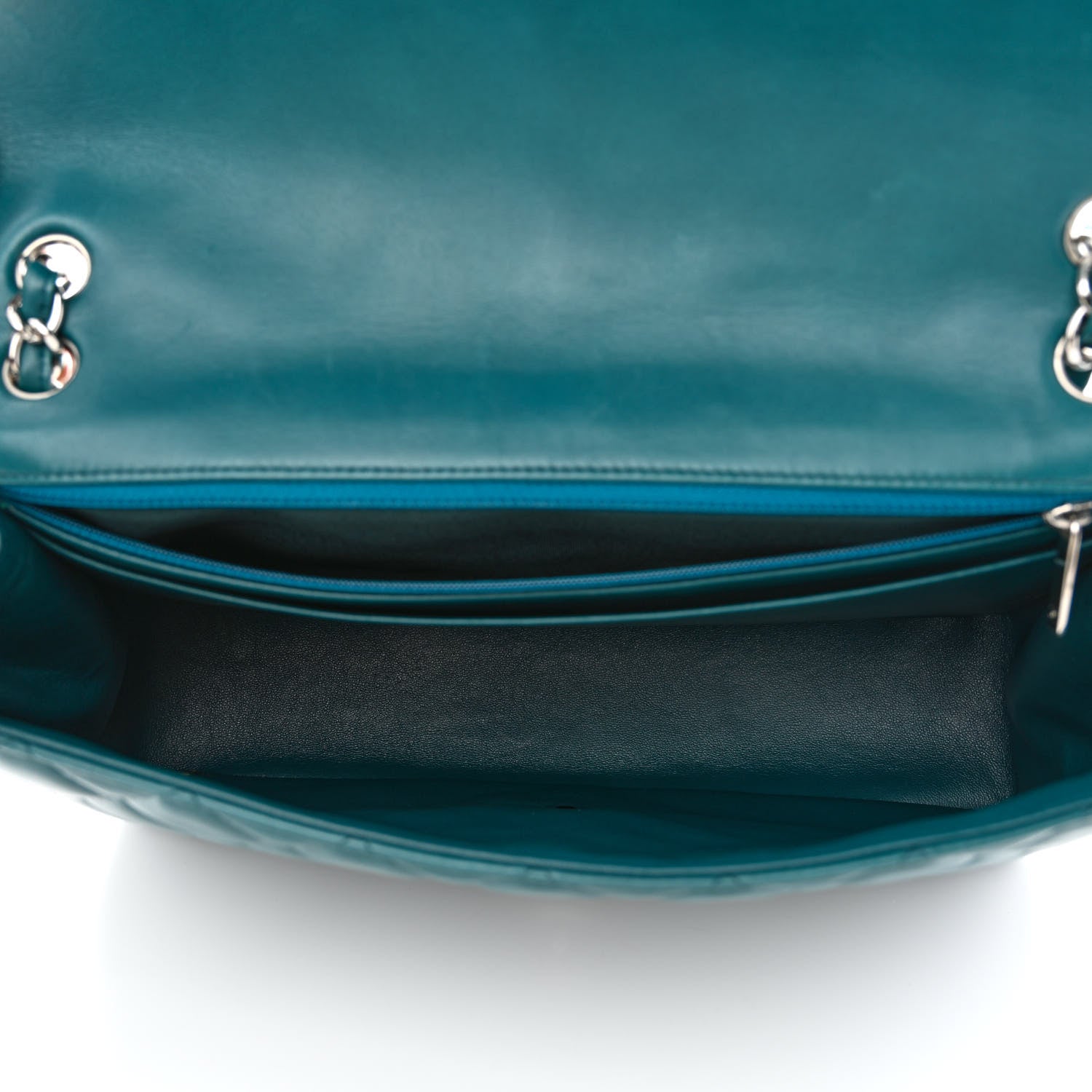 Chanel Lambskin Quilted Maxi Single Flap Turquoise 5 of 12