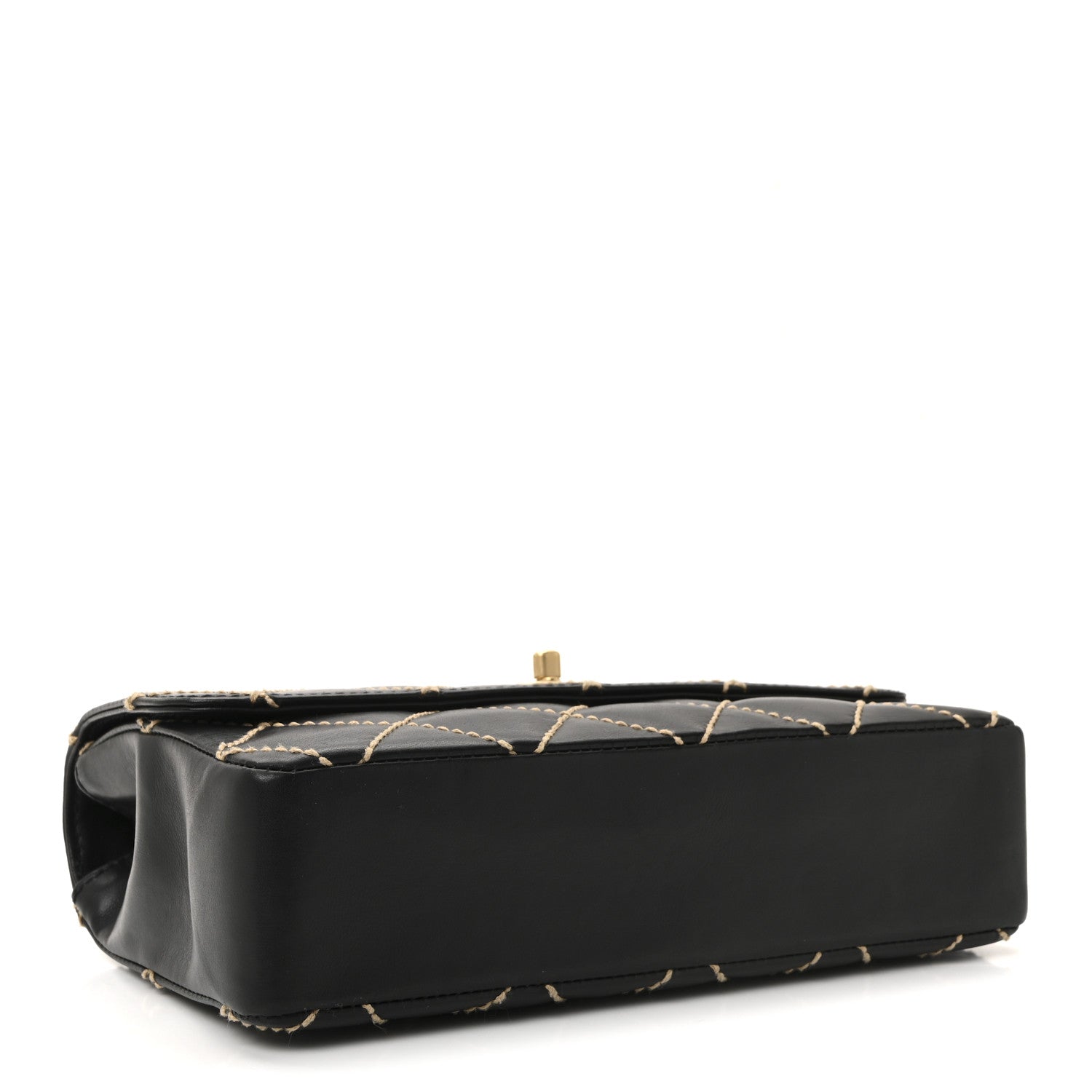 Chanel Calfskin Quilted Medium Wild Stitch Flap Black 4 of 10