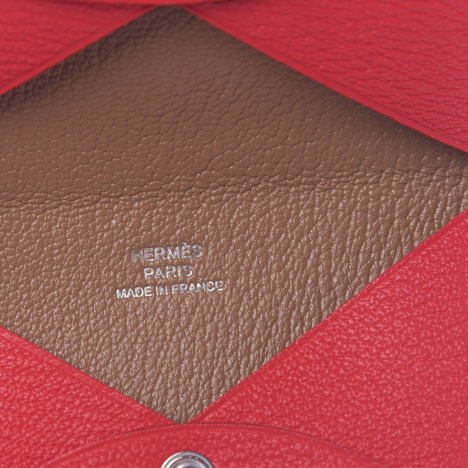 Hermes Chevre Mysore Verso Calvi Card Case Rose Texas Quebracho 6 of 8