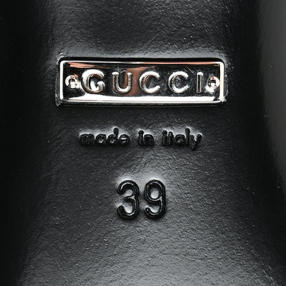 Gucci New Velvet Ashmir Regent Calfskin GG Monogram Square Toe Bow 45mm Slide Sandals 39 Red Grape 8 of 9