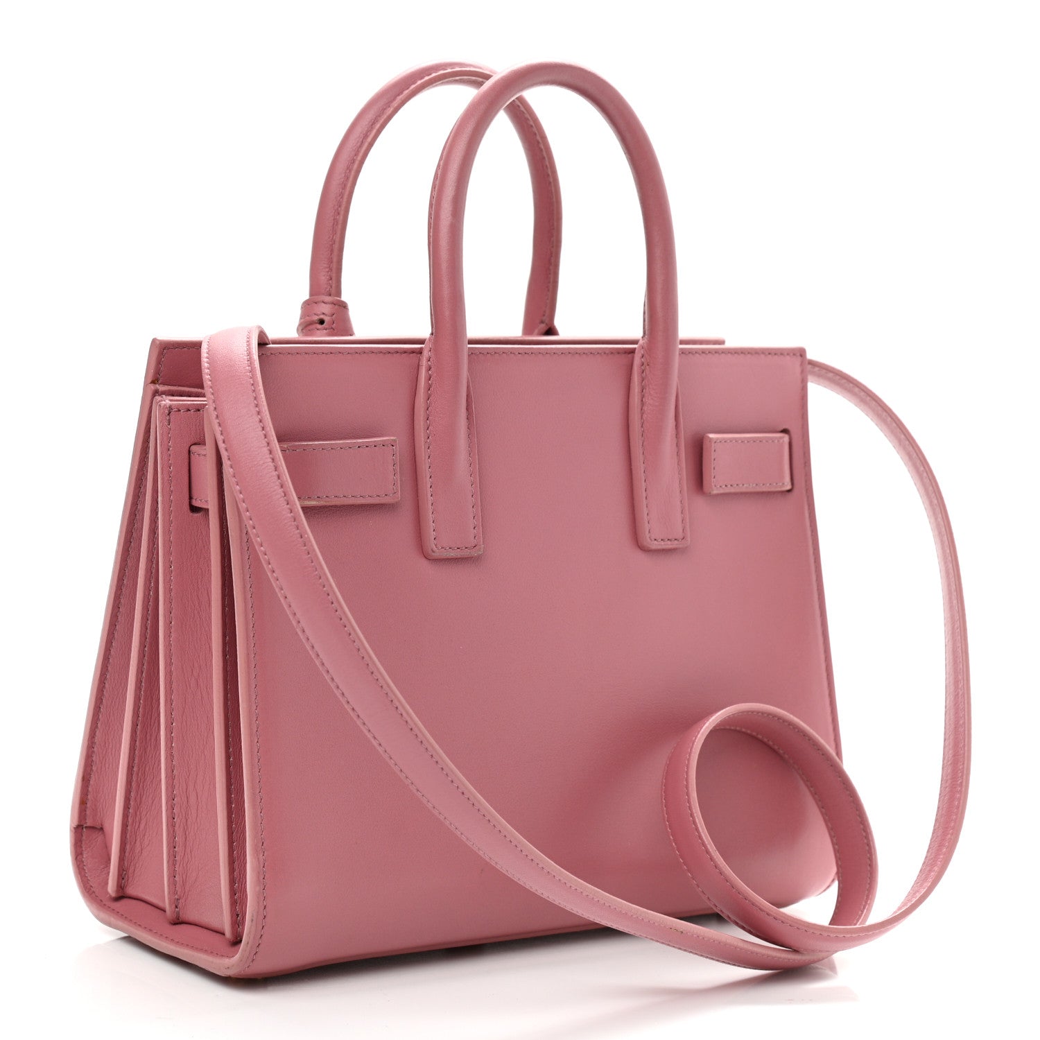 Saint Laurent Calfskin Nano Sac De Jour Rose Dark 3 of 14